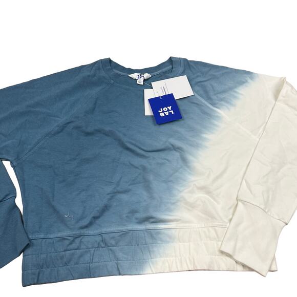 JoyLab Women's Blue Tie-Dye Long Sleeve Pullover Sweatshirt - Size Small - NWT - Picture 1 of 7